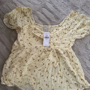 AE Floral Yellow Top